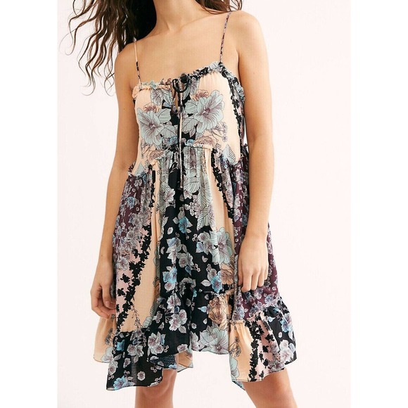 Free People Other - Free People Size Large Summer Storm Floral Romantic Slip Dress OB1117713